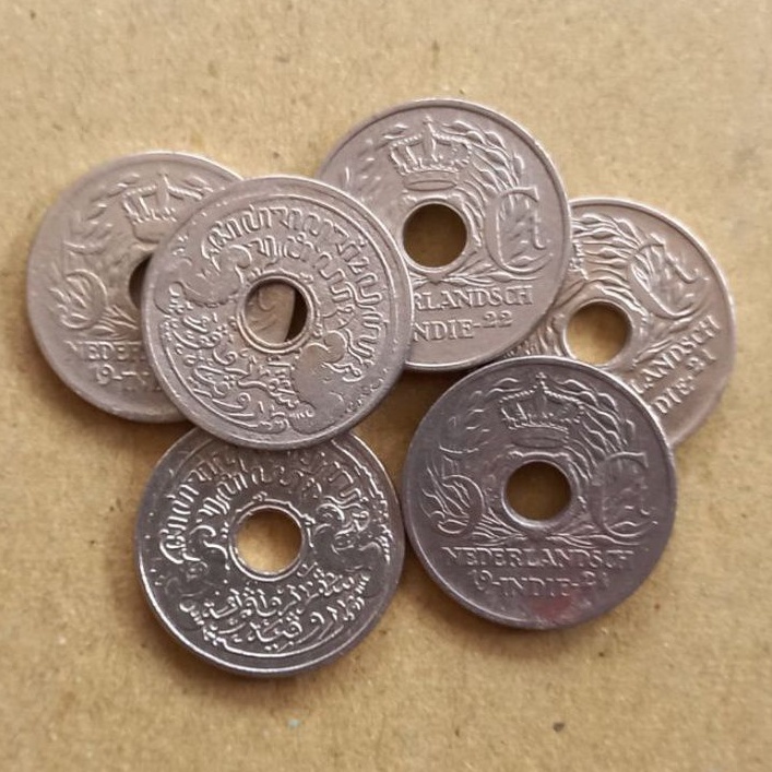 Uang kuno koin 5 Cent Nederlandsch Indie nederland indie