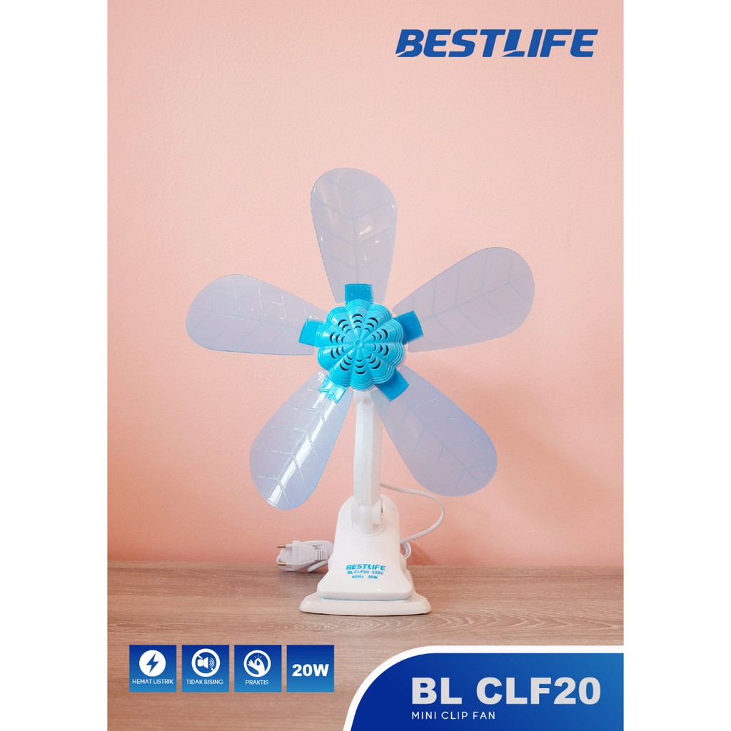 KIPAS ANGIN JEPIT BESTLIFE MINI CLIP FAN BL CLF20 3IN1