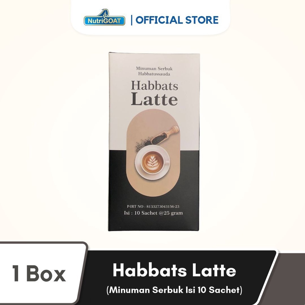 Habbats Latte - Habbats Drink Latte- Minuman Instan Habbats Drink -  Isi 10 Sachet