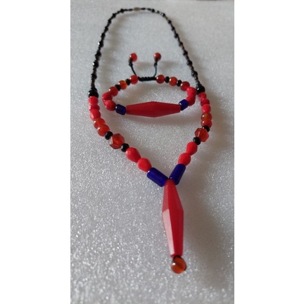 kalung gelang set  lilis lamiang mix jelei pilus di mix manas sambelum  khas dayak Kalimantan