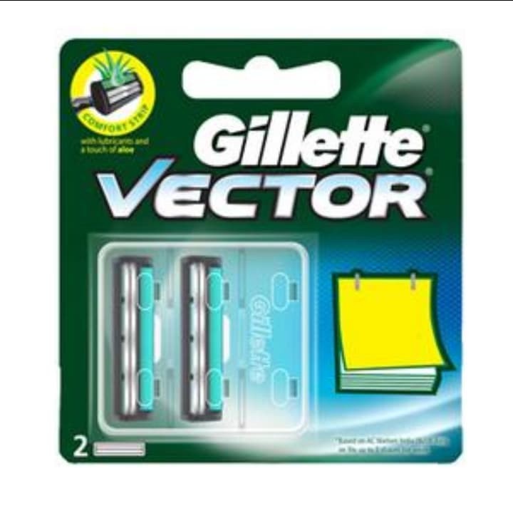 GILLETTE VECTOR pisau cukur reffil hijau isi 2