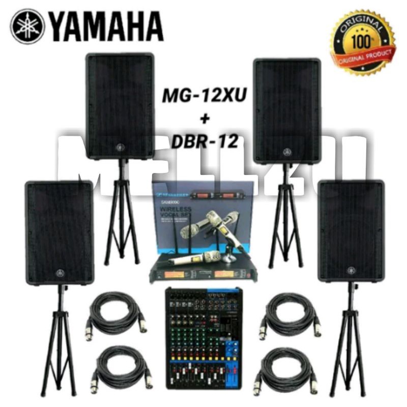 Paket Sound System 4x Yamaha DBR 12 - MG12XU ORIGINAL