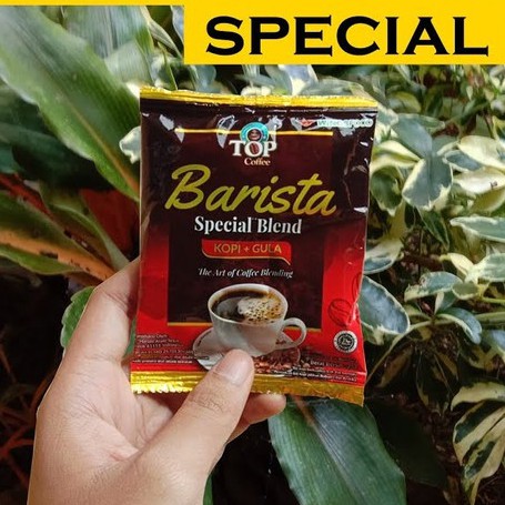 [1 RENCENG 15 Sachet] Top Kopi BARISTA SPECIAL BLEND Kopi + Gula Coffee Instant 25gr Wings Food 25g Renteng 25 g