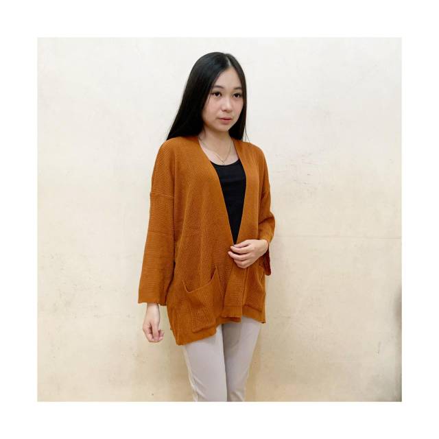 Oversized Cardi / Cardigan Rajut / Cardy korea / Cardi Basic Loocy / Locy Cardigan / Saku Kalong