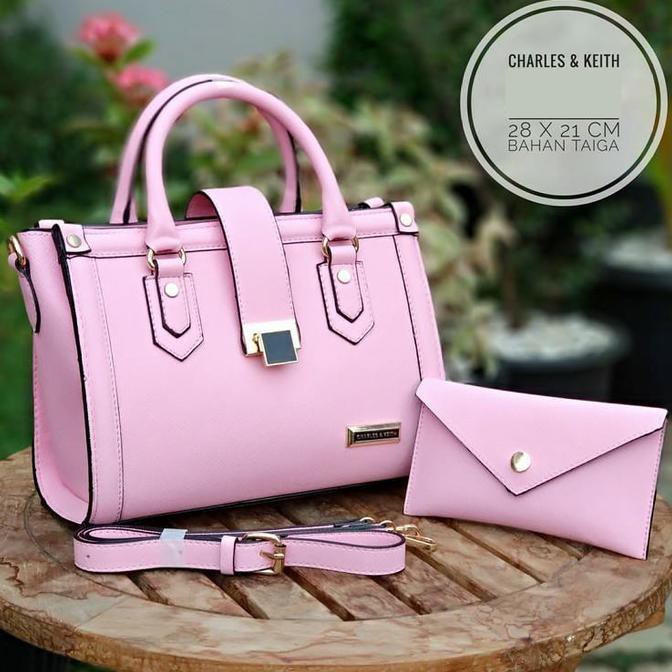 Tas Wanita Handbag Terbaru CK Santai Formal Terbaru Warna Baby Pink