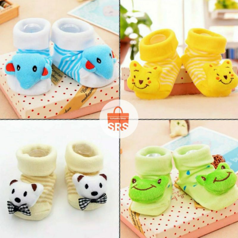 Kaos Kaki Bayi 3D ANTI SLIP Baby Sock 0-9 Bulan SNI / Baby Shoes 3D Disney /Anti selip (Kaos Kaki 3D )