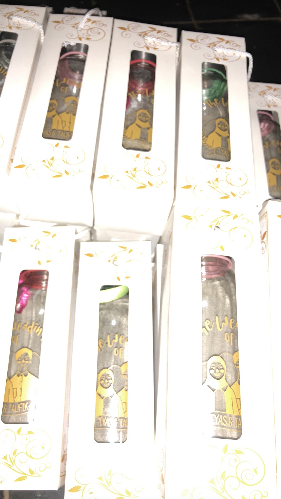 Souvenir Tumbler Kaca Souvenir Pernikahan  Botol Kaca + Free Sablon Satu Warna