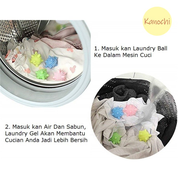 Bola Karet Mesin Cuci MAGIC LAUNDRY BALL Alat Bantu Pembersih Baju