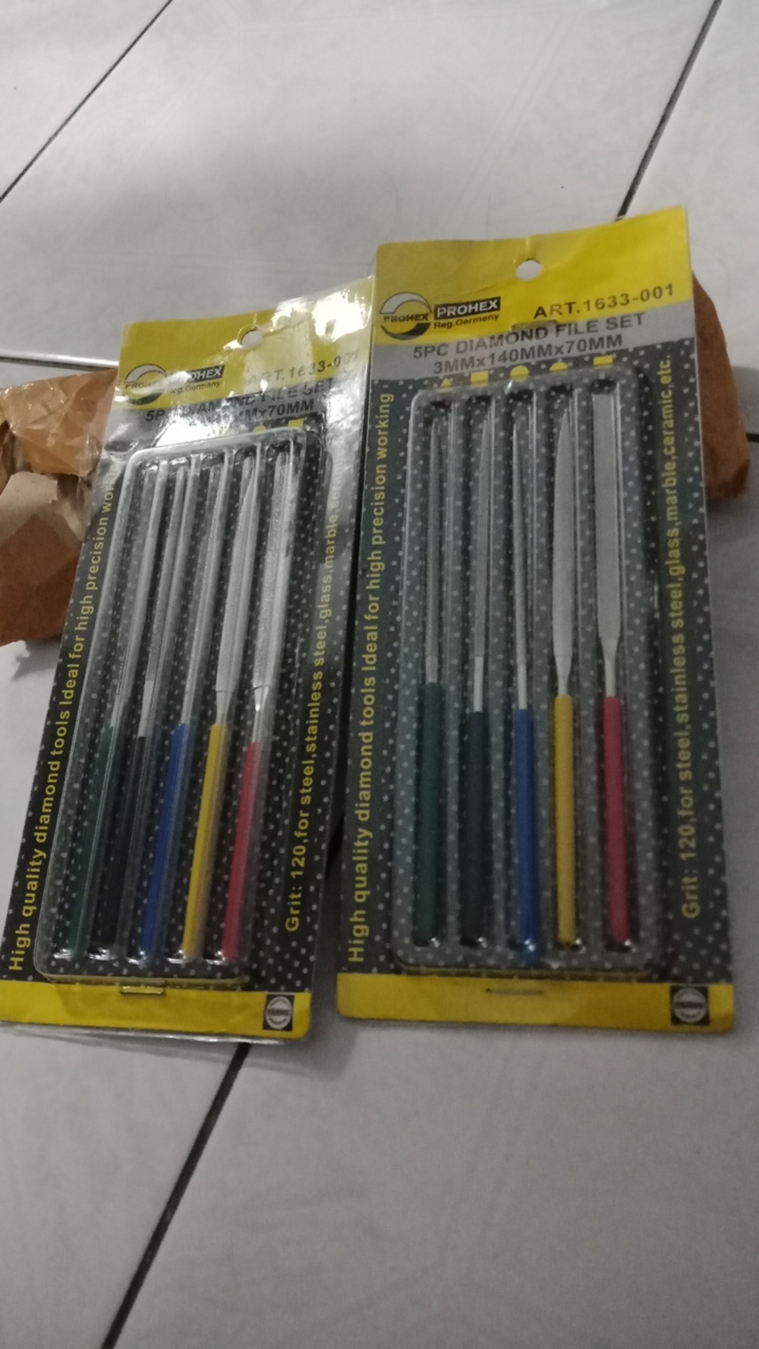 Kikir Diamond Set 5pcs 3x70mm Prohex (germany) Kikir Set Prohex 5pcs Diamond File Set