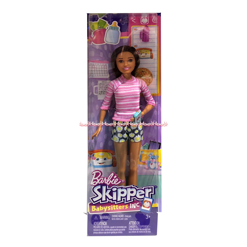 Barbie Skipper Baby Sitter Doll With Accessories Boneka Barbie