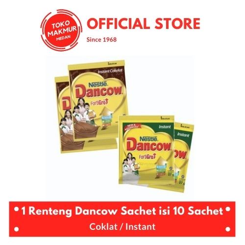 

1 RENTENG DANCOW SACHET INSTANT / COKLAT ISI 10 SACHET