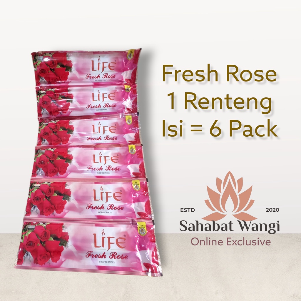 Hio Dupa India Darshan Rose 1 Renteng ( 6 Pack)