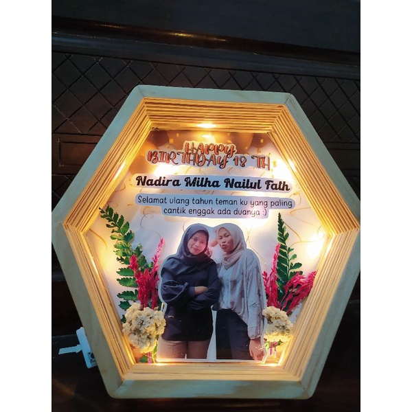 KADO WISUDA KADO ULANG TAHUN GIFT BOX HAMPERS HEXAGONAL PLUS LAMP || kado unik | kado murah | kado u