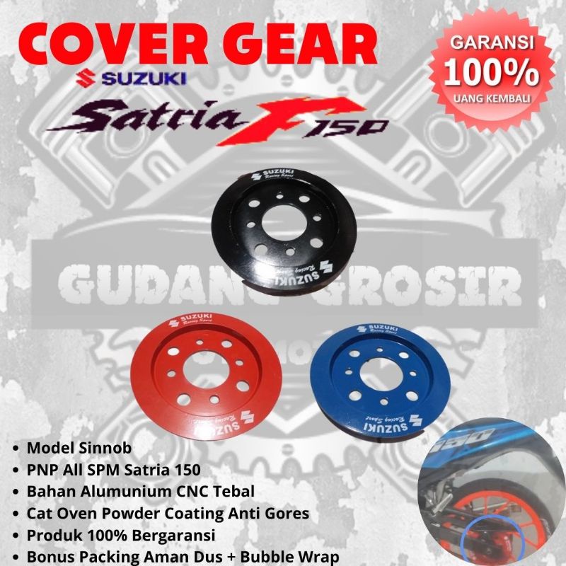 cover gear Model Sinnob rantai belakang PNP suzuki Satria 150 Old New GSX cover gear pengaman rantai