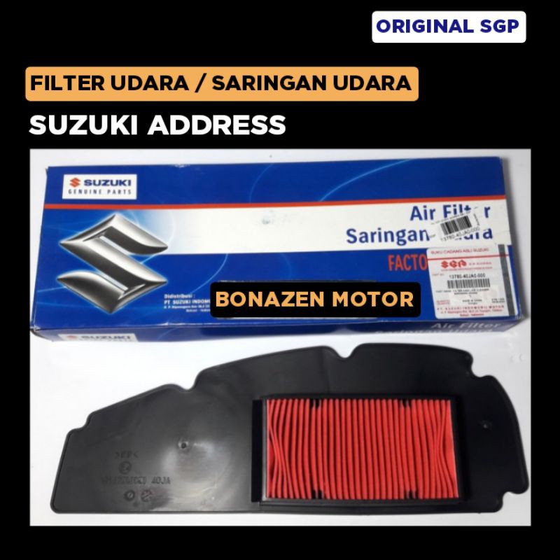 Filter Udara Motor Suzuki Address / Saringan Udara / Original SGP 13780-40JA0-000 / Busa Adress