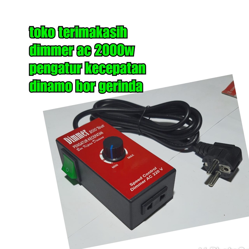 dimmer ac 2000w 2000 watt / pengatur kecepatan dinamo mesin bor gerindq / DIMMER SCR 2000 WATT /