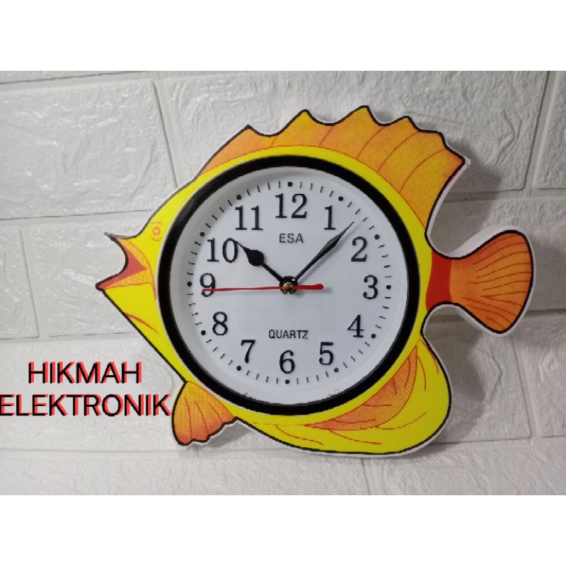 jam dinding ESA 433/jam dinding unik/jam dinding ikan