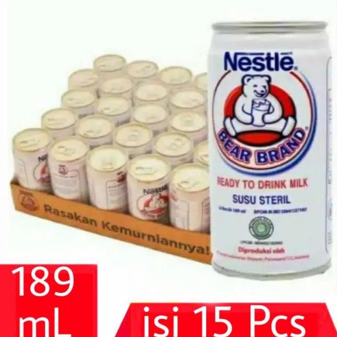 

[COD] Susu Beruang Bear Brand isi 15 Kaleng (189 ml ) [COD]