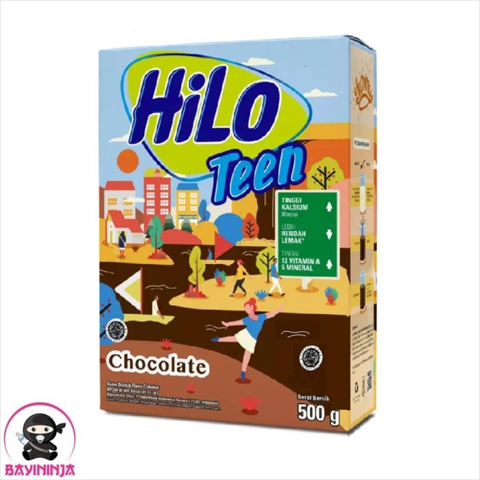 

HILO Teen Chocolate Cokelat Susu Box 500 g T-Ninjabayi 01