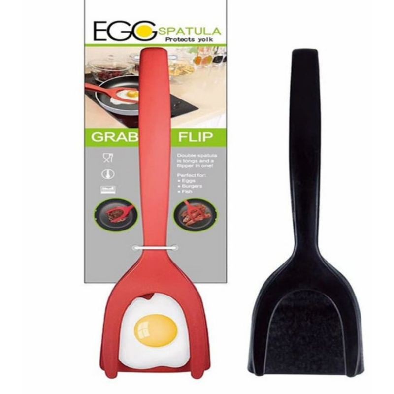 Spatula telur pancake 2 in 1 egg spatula nylon tahan panas