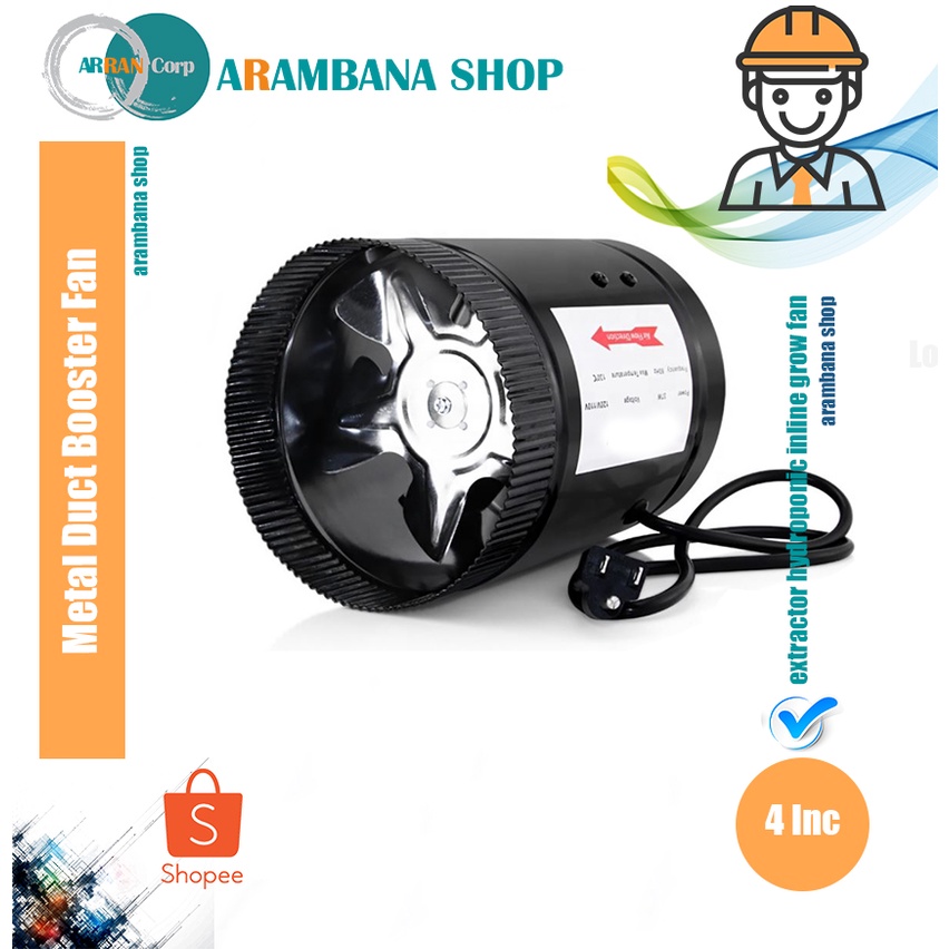 4 Inchi Inline duct fan metal duct booster fan