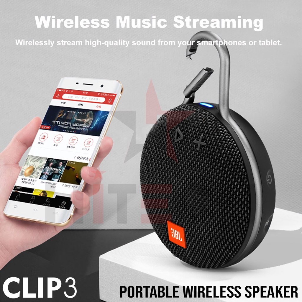 Speaker Portable JBL CLIP3 Wireless Bluetooth JBL Clip3 IPX7