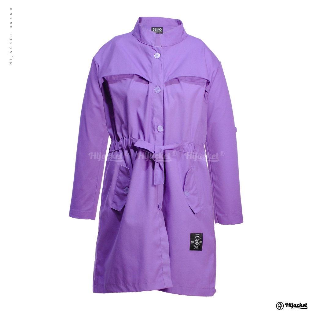⭐️NEW BEST SELLER⭐️ JAKET WANITA MUSLIMAH - HIJACKET VALERIA - HIJAKET HIJAB SYARI PANJANG ORIGINAL-Purple (Ungu)