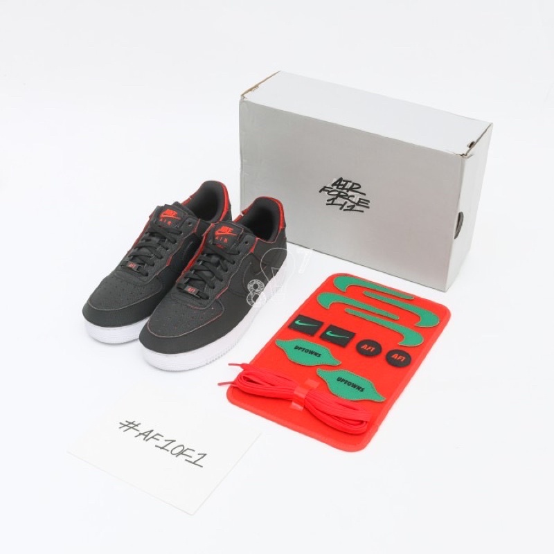 Air Force 1/1 Low Black Chile Red