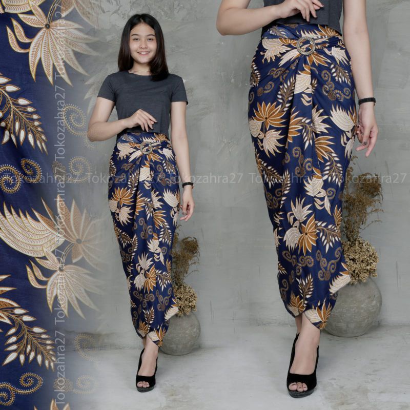 Rok Bawahan Kebaya Motif Kelapa Rok Lilit Serut Instan Rok Kondangan