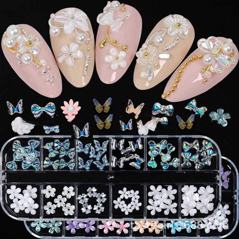 Needway  Dekorasi Nail Art Resin Glitter Warna-Warni Manicure Ornaments