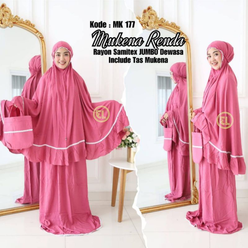 Mukena Polos Renda By ELZHAF