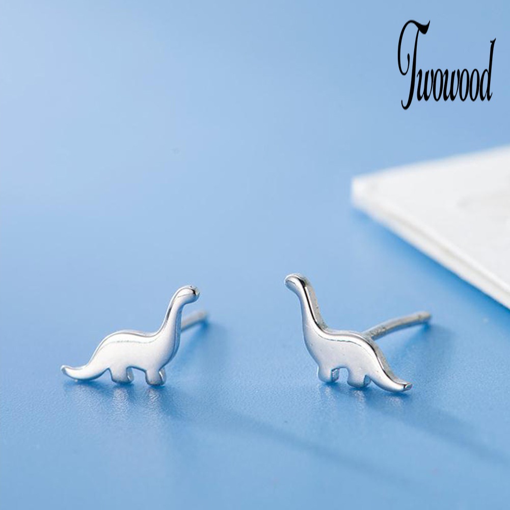 Anting Stud Piercing Bentuk Hewan Dinosaurus Mini Untuk Wanita