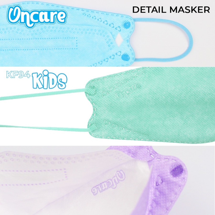 MASKER ANAK KF94 ONCARE ANAK KIDS Korea KF94 4ply Warna PREMIUM