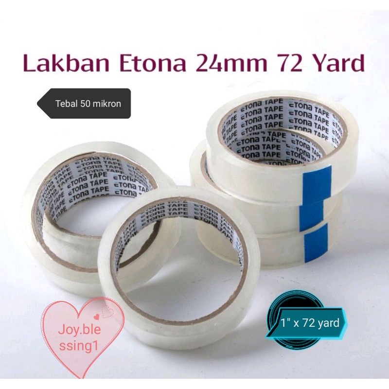 LAKBAN 1" ETONA 72 YARD 100 yard 50 MIKRON PER ROLL