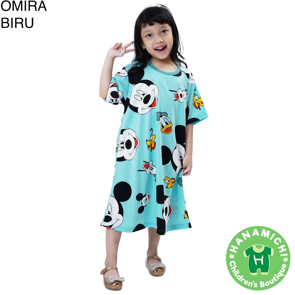 Hanamichi OMIRA Dress Anak Lengan Pendek Full Print