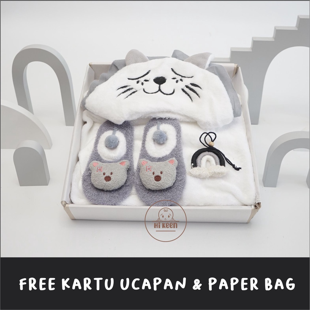 selimut baby fleece hangat lembut premium mewah karakter 3D kado lahiran perlengkapan bayi baby gift set