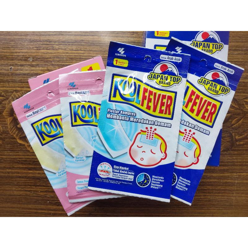 Kool Fever Cool Fever Plester Kompres Demam Bayi Anak Cooling Patch Demam Koolfever 1 sachet Gel Kompres Bayi Anak