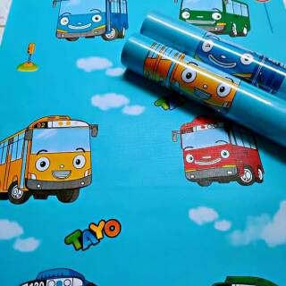 Grosir termurah wallpaper  sticker dinding biru  awan  motif 