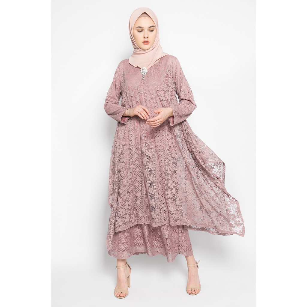 Dress Gamis Kaftan Wanita Pakaian Kondangan Pesta Acara Formal Jubah Muslim Daster Arab Pakistan Mod