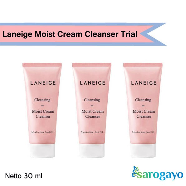 cara pakai laneige moist cream cleanser