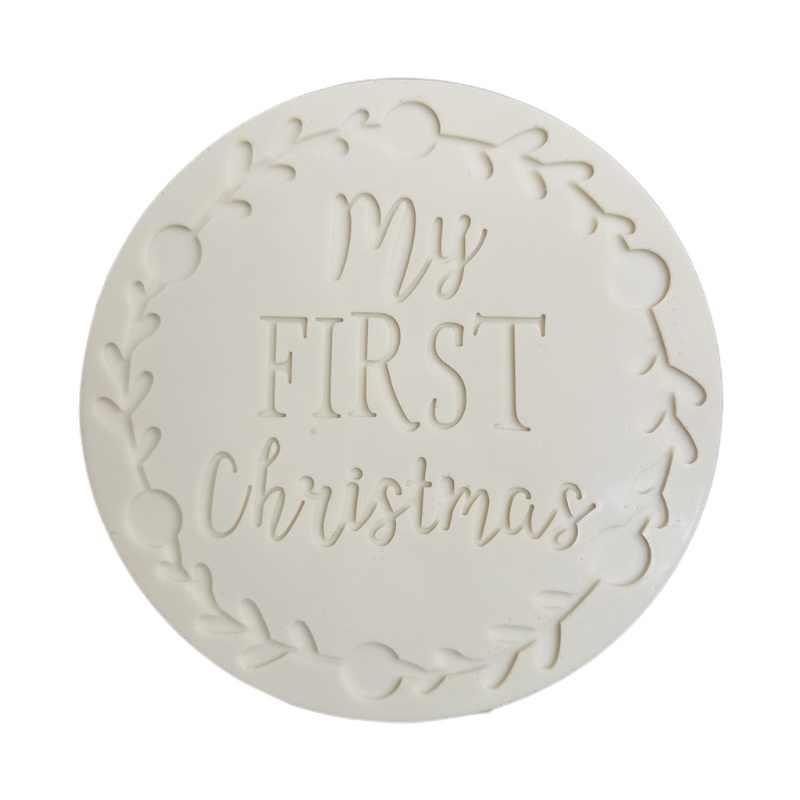 Cetakan Kristal Epoxy Desain My First Christmas Coaster Diy Untuk Perhiasan