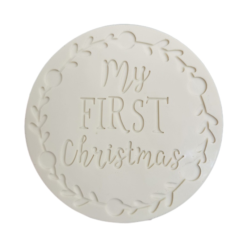 Cetakan Kristal Epoxy Desain My First Christmas Coaster Diy Untuk Perhiasan