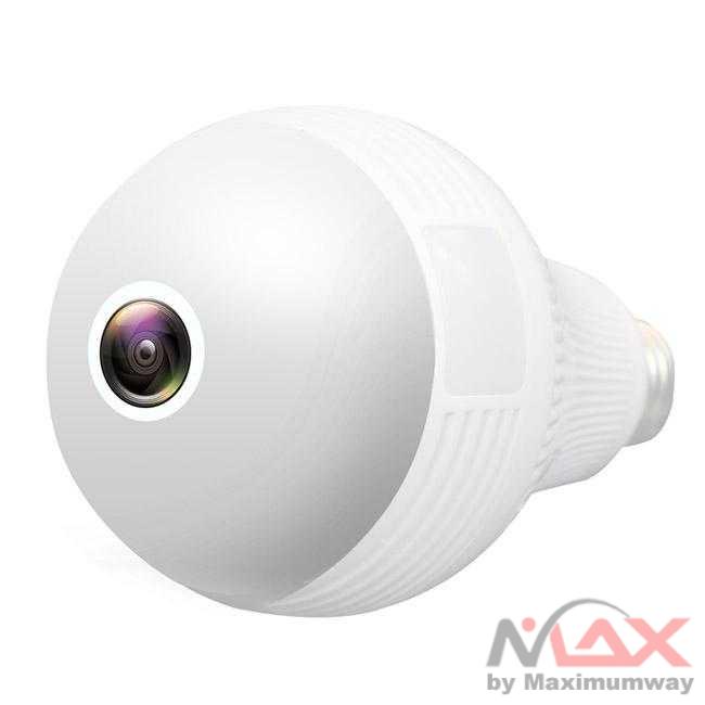 IP Kamera CCTV Wireless Full HD 1080P Panoramic 360 derajat Infrared Bohlam Dengan Night Vision