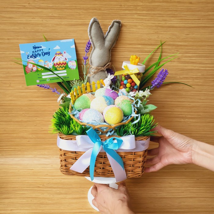 

Paket dekorasi box hampers easter bunny eggs kelinci telur paskah 129 - Bw bunny....