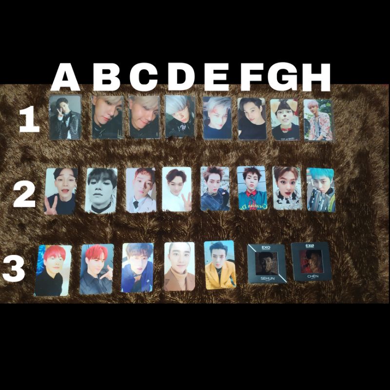 EXO CBX SUPERM PC PHOTOCARD TAEMIN BAEKHYUN KAI CHANYEOL CHEN XIUMIN SUHO D.O. SEHUN