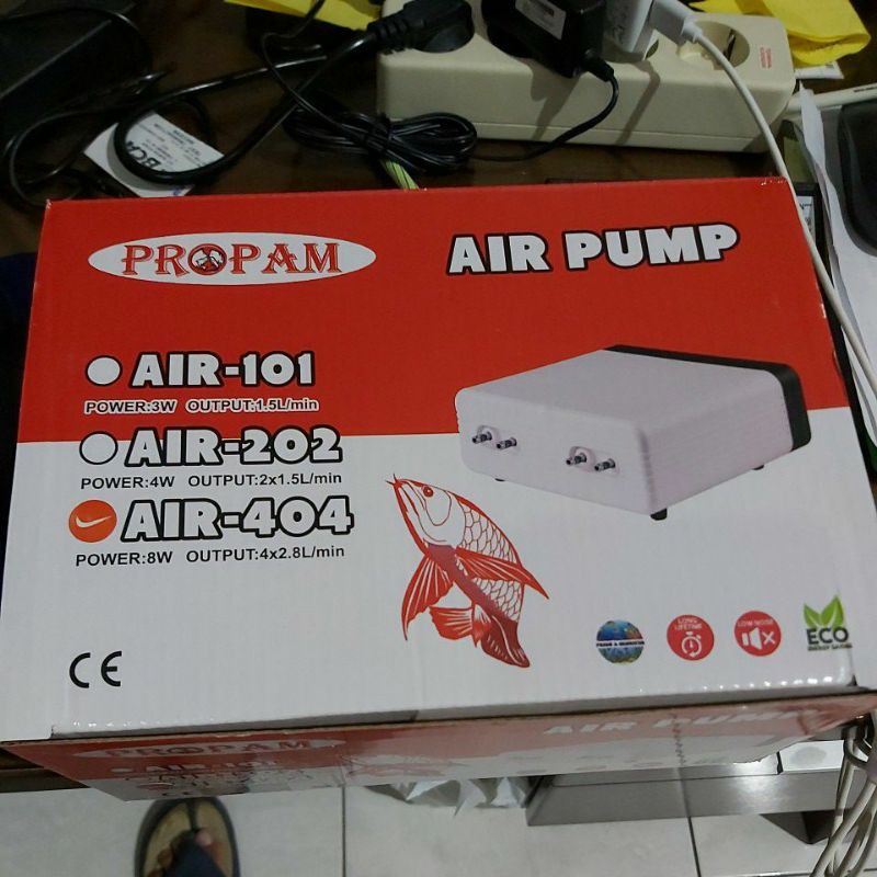 Sunsun Propam Air 404 Aerator 4 lubang- Selang dan 4 Airstone BERGARANSI PENGIRIMAN