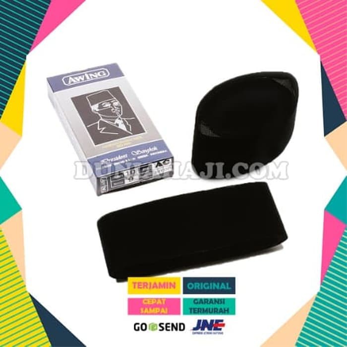 Peci Awing / Kopyah Songkok / Kopiah Songkok Awing / Awing Hitam AC