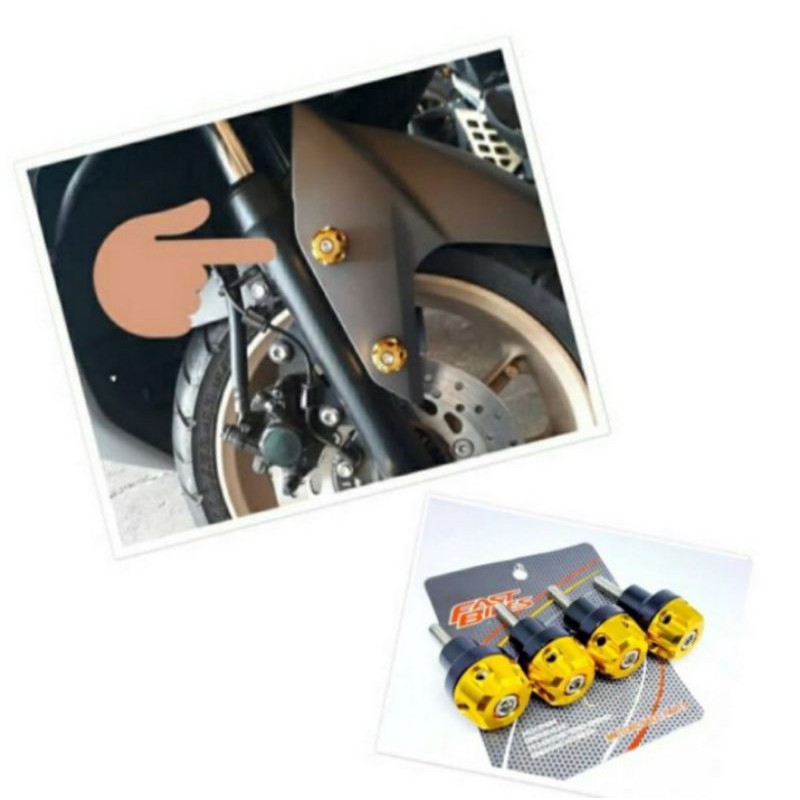 Jalu spakbor / Jalu Knalpot /Baud / Monel /Jalu Spakbor Nmax- Gold