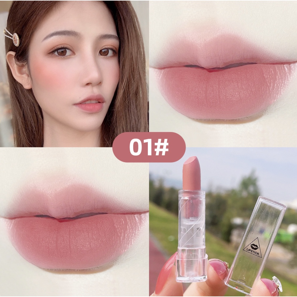 Transparant Tube Velvet Matte Lipstik Teayason Lip Glaze Lipstick TD007