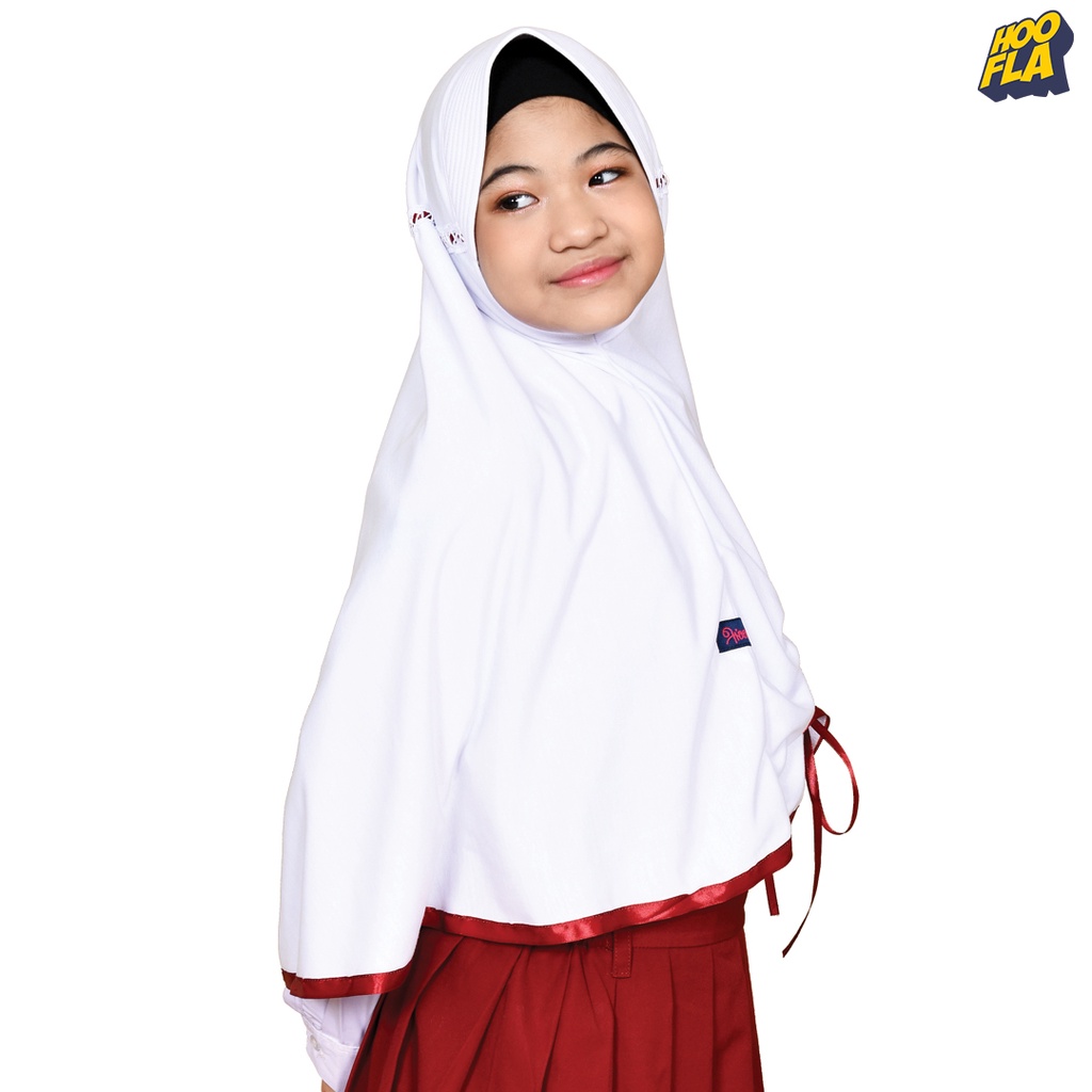 Jilbab Kerudung Anak Perempuan Sekolah SD SMP Instan Bergo Serut Kualitas Premium